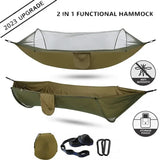 2023 Camping Hammock with Mosquito Net Pop-Up Light