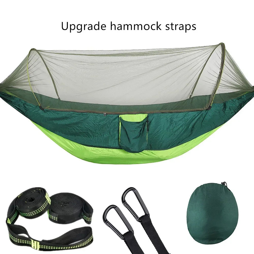 2023 Camping Hammock with Mosquito Net Pop-Up Light