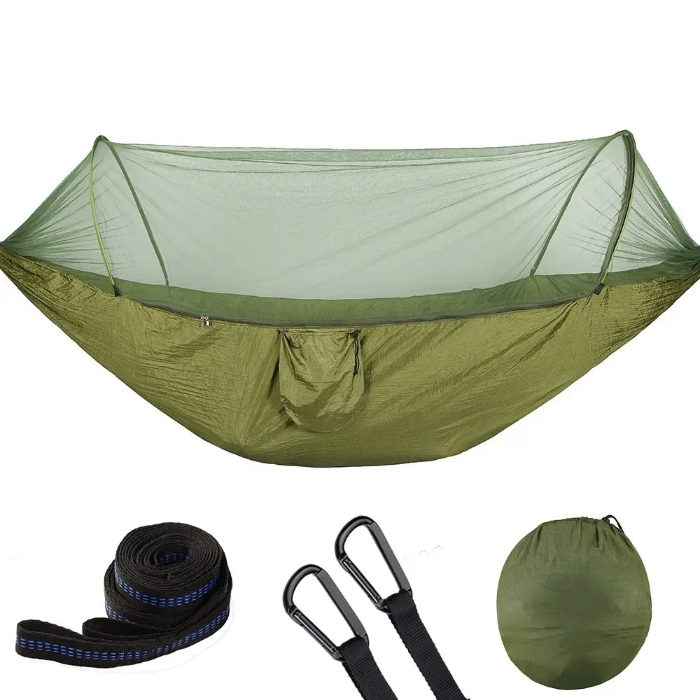 2023 Camping Hammock with Mosquito Net Pop-Up Light