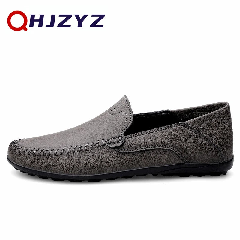 2023 Men's Genuine Leather Loafers – Casual Handmade Slip-Ons