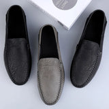 2023 Men's Genuine Leather Loafers – Casual Handmade Slip-Ons