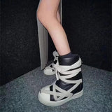 2023 High Top Sneakers Platform Corss Tied Men's