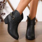 2023 Women's Solid Color Ankle Boots – Casual Large Size Shoes