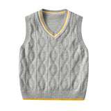 2023 Ins New Fashion Boys Sweater Vest Children