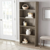 2023 Mainstays 5-Shelf Bookcase with Adjustable Shelves, Rustic