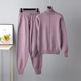 2023 New 2 Pieces Set Women Knitted Tracksuit