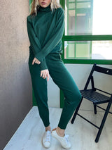 2023 New 2 Pieces Set Women Knitted Tracksuit