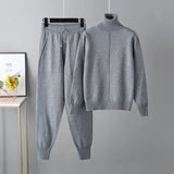 2023 New 2 Pieces Set Women Knitted Tracksuit