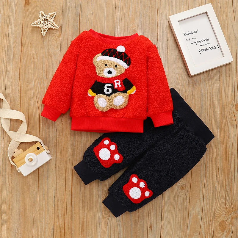 2023 New Baby Boys and Girls Bear Embroidered