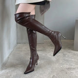 2023 Over The Knee Leather Boots for Women