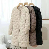 2023 New Mid-Length Puffer Coats Women's Round Neck