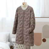 2023 New Mid-Length Puffer Coats Women's Round Neck