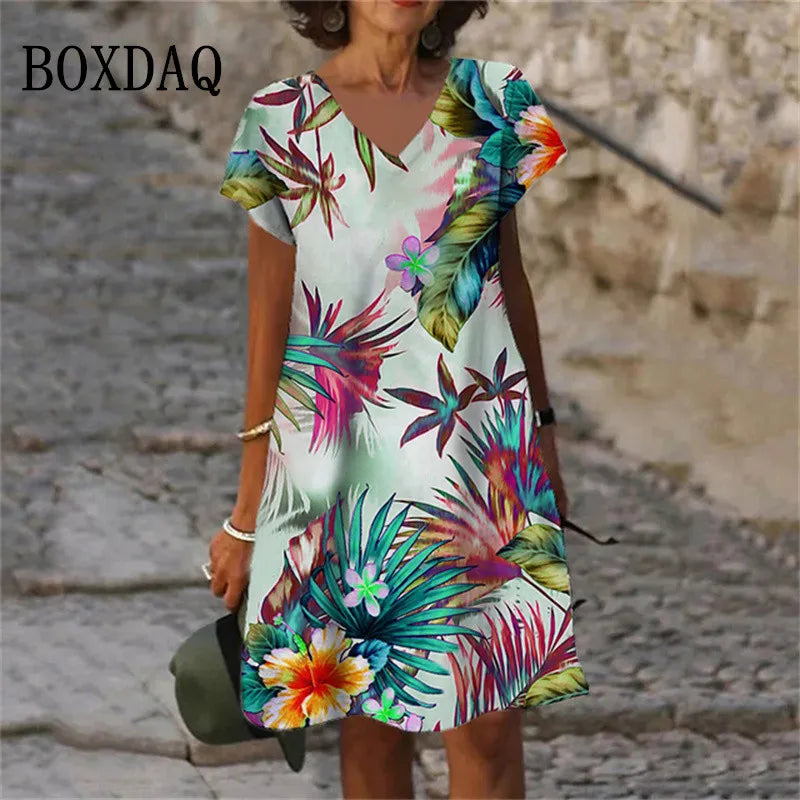 2023 New Summer Flowers Plant 3D Print Women