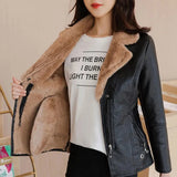 2023 New Winter PU Leather Jacket Short Blazers