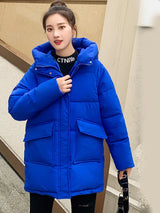 2023 New Winter Women Mid-long Parkas Jackets Casual
