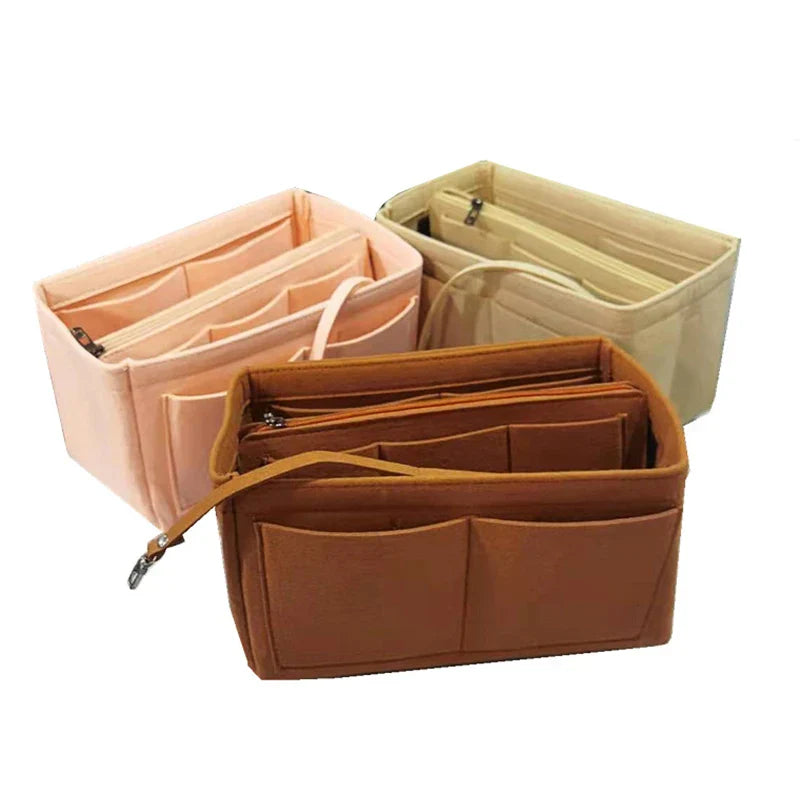 2023 Women’s Makeup Organizer Felt Insert Bag