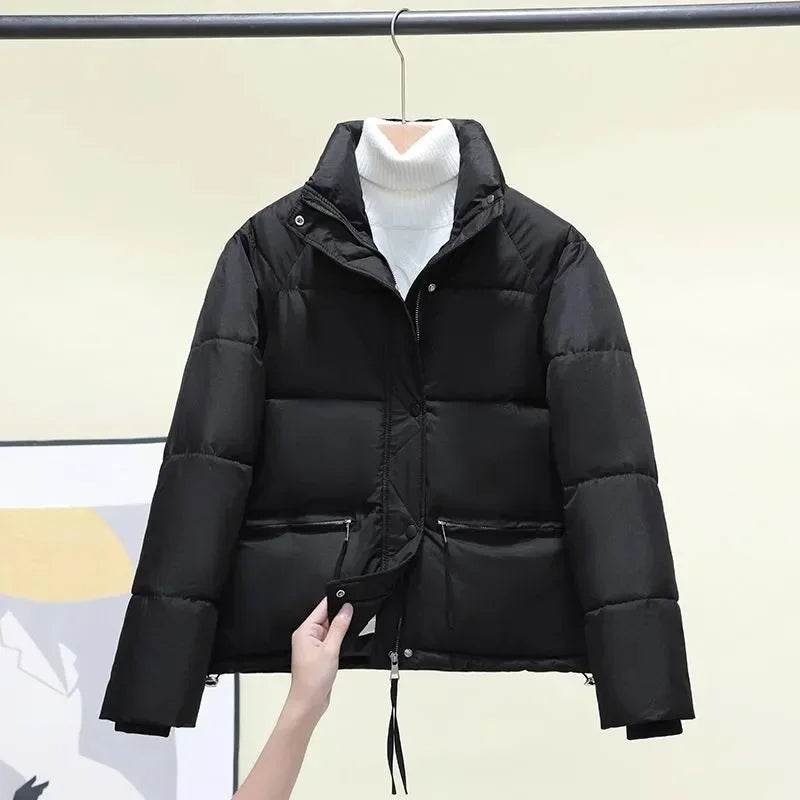 2023 New Women Parkas Winter Thick Casual Stand-up