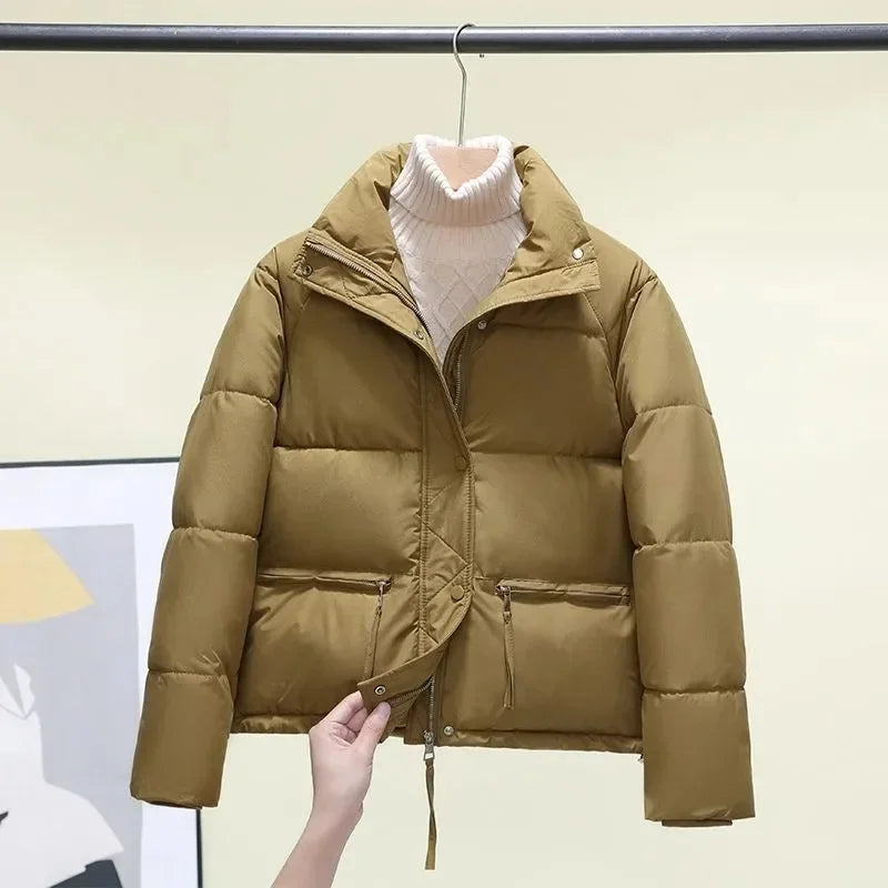 2023 New Women Parkas Winter Thick Casual Stand-up