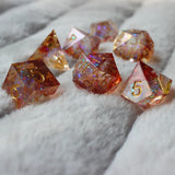 2023 Resin Dice 7PCs Dnd Set Solid Polyhedral