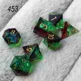 2023 Resin Dice 7PCs Dnd Set Solid Polyhedral