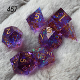 2023 Resin Dice 7PCs Dnd Set Solid Polyhedral