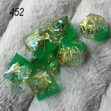 2023 Resin Dice 7PCs Dnd Set Solid Polyhedral