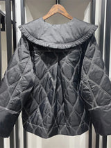 2024 Autumn/winter Nordic Ruffled Quilting Short Type Parkas
