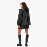 2024 Autumn/winter Nordic Ruffled Quilting Short Type Parkas