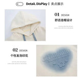 2024 Autumn winter spring Girls clothes Hooded white