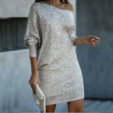 2024 Chic Sequin Party Dress For Women Red