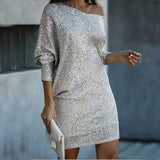 2024 Chic Sequin Party Dress For Women Red