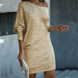 2024 Chic Sequin Party Dress For Women Red