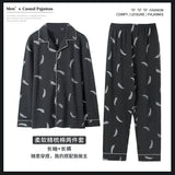 2024 Men's Pajama Sets Simple Sleepwear Long Sleeve