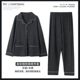 2024 Men's Pajama Sets Simple Sleepwear Long Sleeve