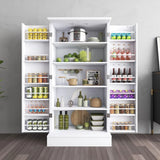 2024 47" White Kitchen Pantry Cabinet