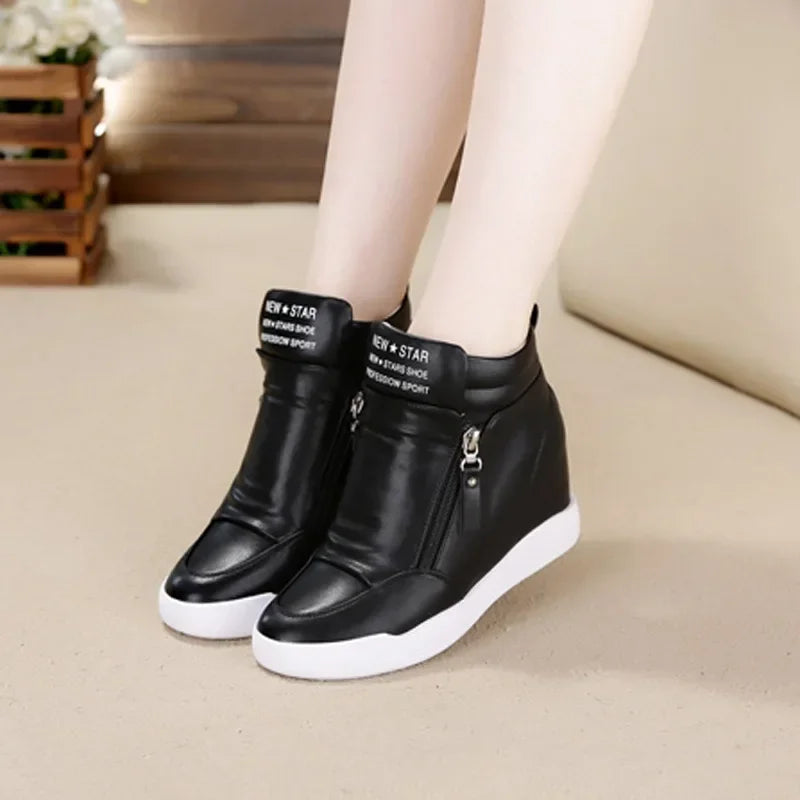 2024 Women's High Top Hidden Heel Sneakers