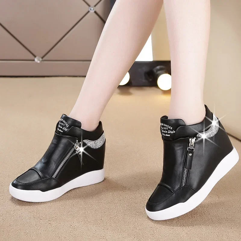 2024 Women's High Top Hidden Heel Sneakers