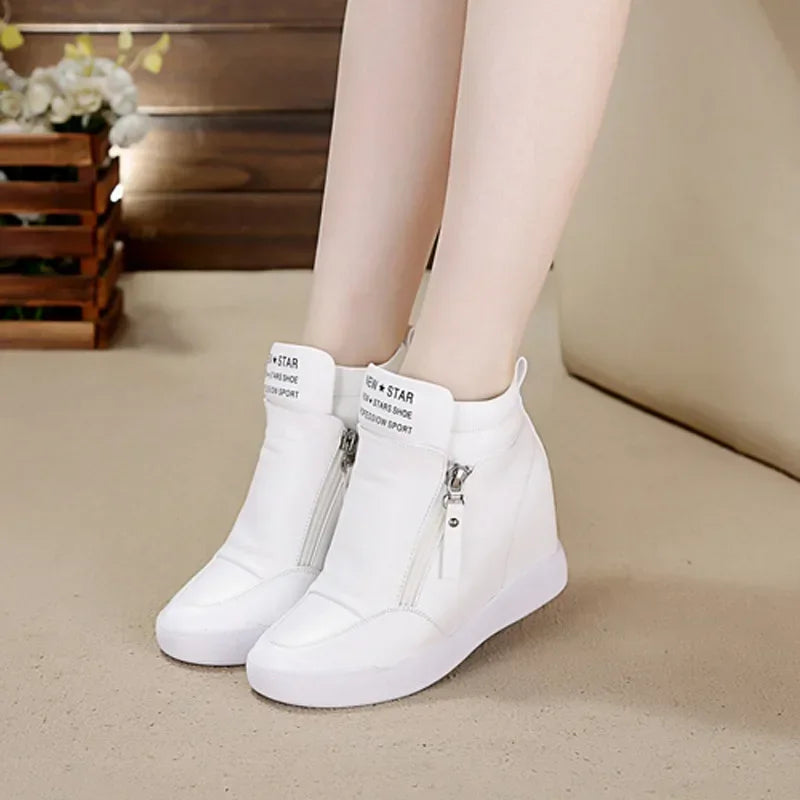 2024 Women's High Top Hidden Heel Sneakers