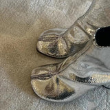 2024 New Silver Tabi Boots Split Toe Chunky