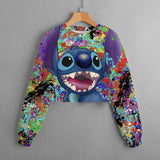 2024 New Spring and Autumn Girls' Lilo&Stitch Cartoon