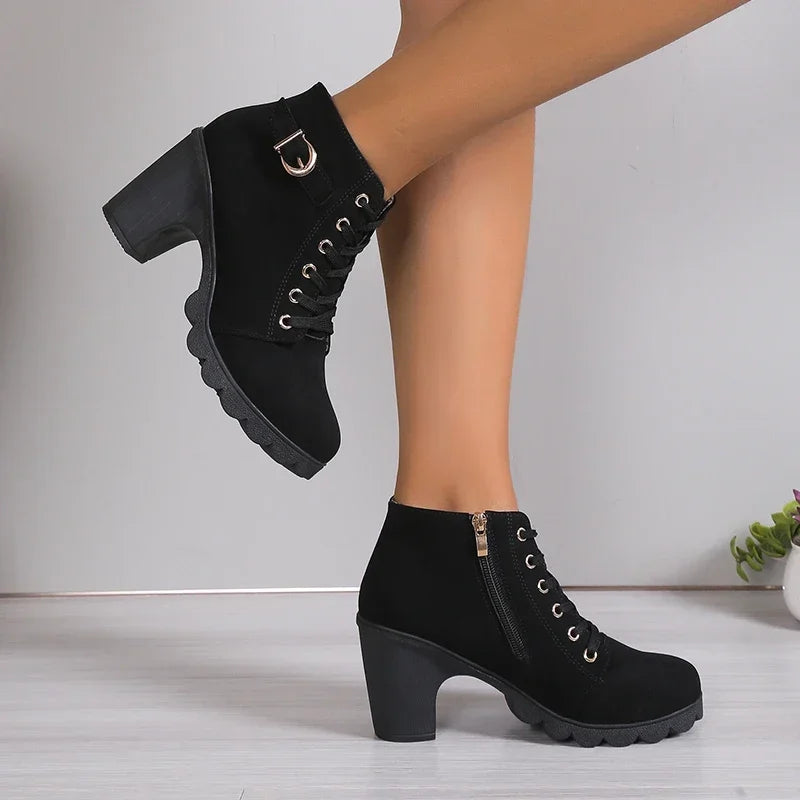 2024 Women's Lace-Up Ankle Boots