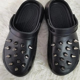 2024 Punk Metal Rivet Shoe Charms Designer Vintage