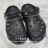 2024 Punk Metal Rivet Shoe Charms Designer Vintage