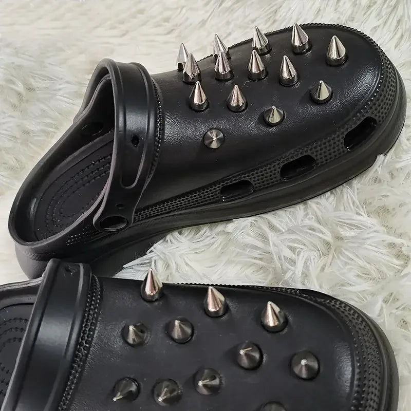 2024 Punk Metal Rivet Shoe Charms Designer Vintage