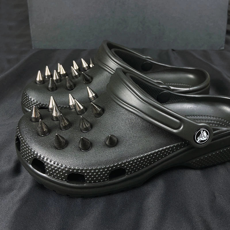 2024 Punk Metal Rivet Shoe Charms Designer Vintage