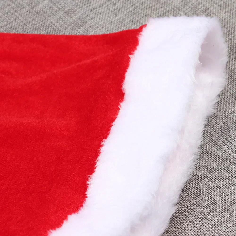 2024 Winter Red Velvet Cape Cloak Christmas Women