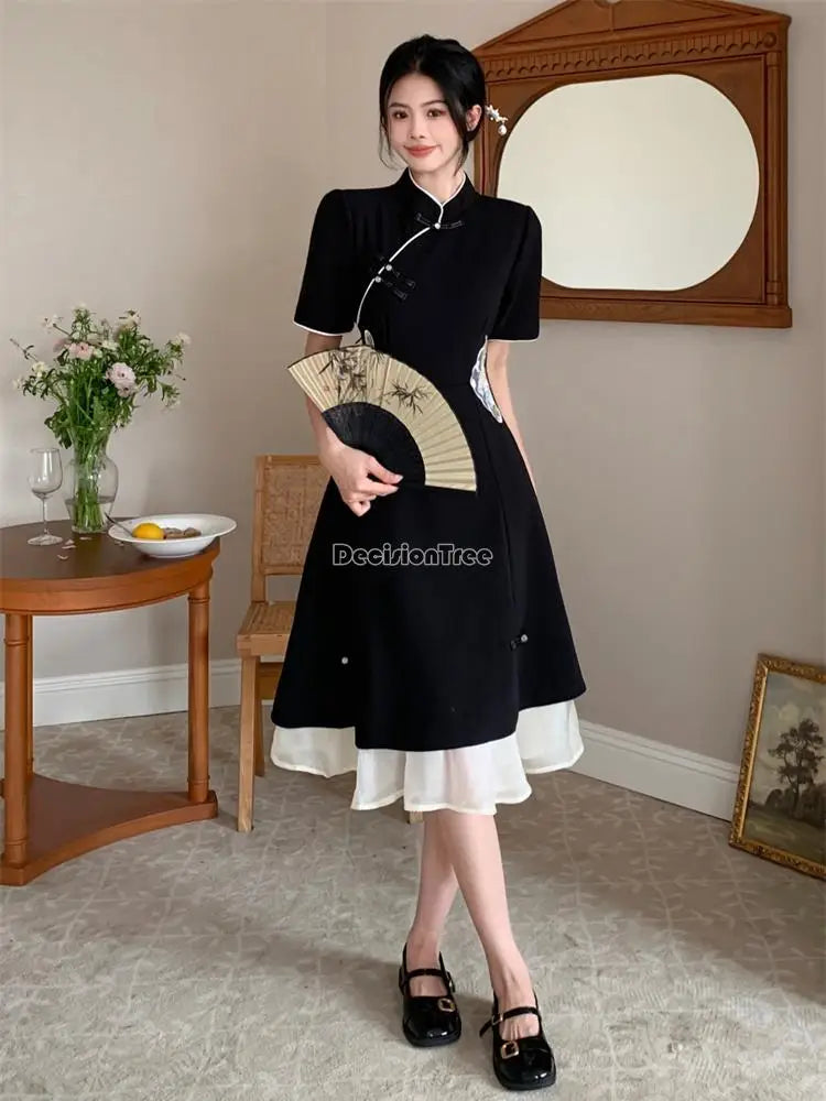 2024 chinese improved hanfu cheongsam dress women a