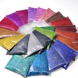 21Bag/Set 10G Holographic Powder Nail Glitter Bulk Fine