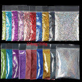 21Bag/Set 10G Holographic Powder Nail Glitter Bulk Fine