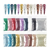 21Bag/Set 10G Holographic Powder Nail Glitter Bulk Fine